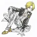 sanji love pose tattoo design idea