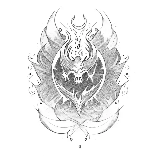 bonfire tattoo design idea