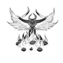 bonfire tattoo design idea