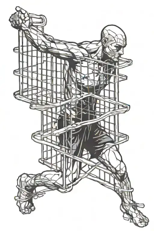 fittness boy scapes from the cage made  tattoo design idea