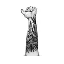 ferns and leaves tattoo design idea