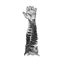 ferns and leaves tattoo design idea