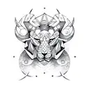 leo and scorpio star sign with stars tattoo design idea