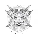 leo and scorpio star sign with stars tattoo design idea