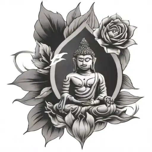 Buddhist tattoo design idea