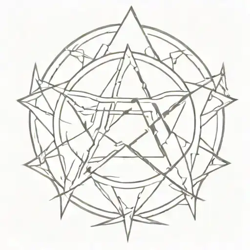 An ancient symbol representing anarchy, with a touch of mystery and history tattoo design idea
