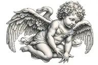 cherub angel tattoo design idea