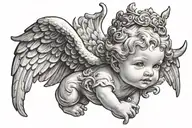 cherub angel tattoo design idea