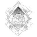 Meteor Breaking apart tattoo design idea