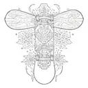 snowboard board and snowflake tattoo design idea