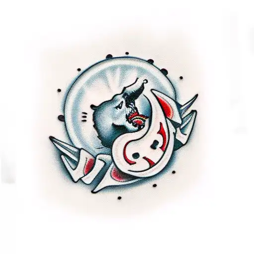 Red tongue and lips with lsd tattoo design idea