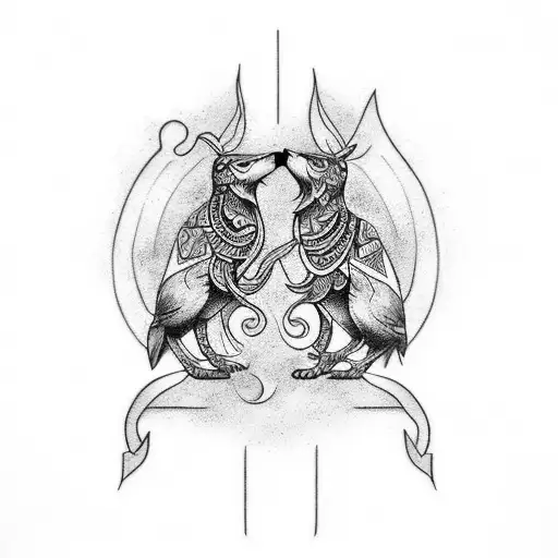 Create a tattoo design that symbolizes the strength and unity of a family, incorporating elements representing four daug tattoo design idea