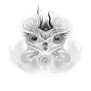 one who is absorbed in the essence of life" in Sanskrit. It suggests someone who is deeply engrossed or absorbed in some tattoo design idea