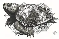 snapping turtle tattoo design idea