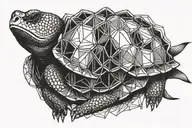 snapping turtle tattoo design idea