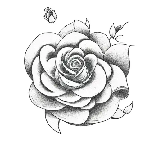 A minimalist tattoo of an open book with a gardenia flower growing out of it, symbolizing the client's passion for reading and love for gardenia. tattoo design idea