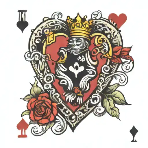 Jack of hearts card tattoo design idea