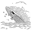 An orca diving into a wave, showcasing the grace and power of these magnificent creatures tattoo design idea