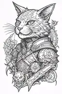 cat Witcher tattoo design idea