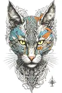 cat Witcher tattoo design idea