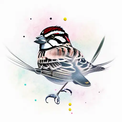 Sparrow tattoo design idea