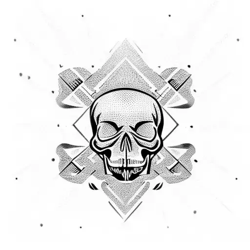 Skull and Bears tattoo design idea