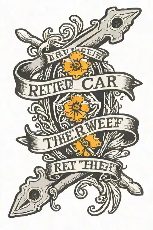mole wrench and flat head screwdriver crossed over each with the words Retired Car Theif above the tools tattoo design idea