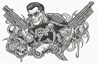 Gangsta tattoo design idea