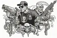 Gangsta tattoo design idea