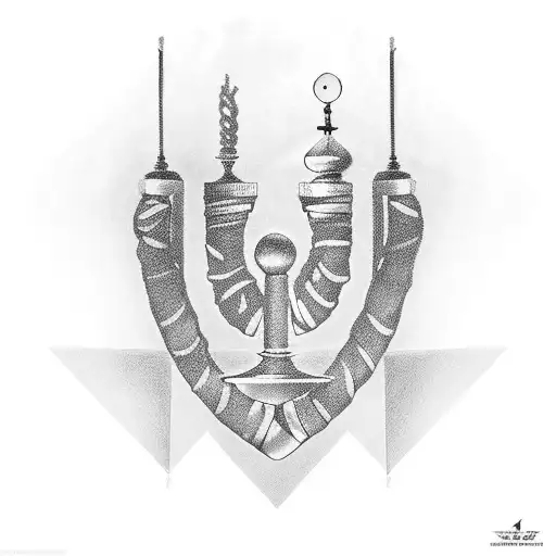 dna in vial with king chess piece tattoo design idea