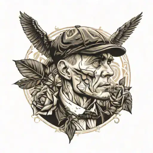 Tommy Shelby with a skull tattoo design idea