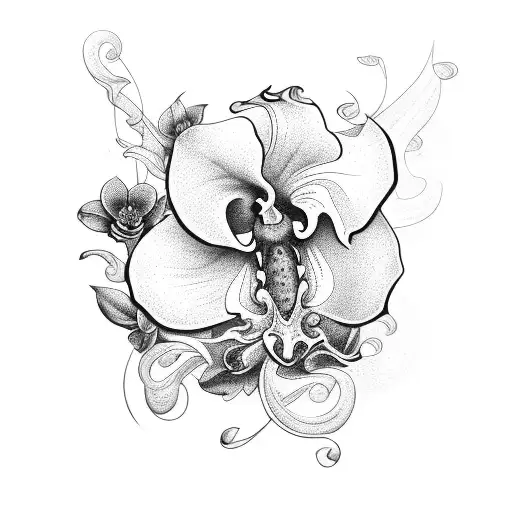 orquideas tattoo design idea