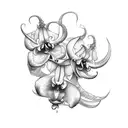 orquidea com ramos tattoo design idea