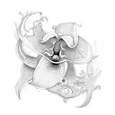 orquidea com ramos tattoo design idea
