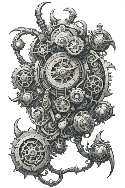 steampunk back tattoo kindred league of legends tattoo design idea