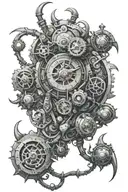 steampunk back tattoo kindred league of legends tattoo design idea