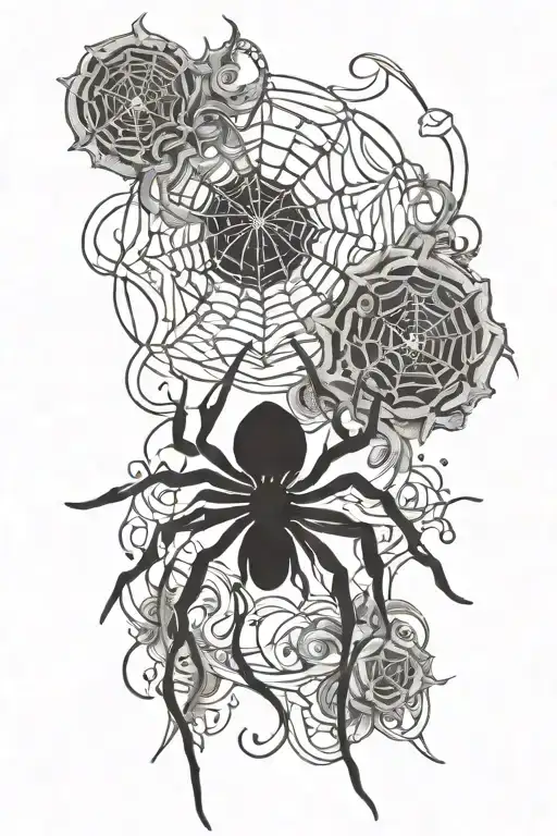 eldritch blasts and spider silk tattoo design idea
