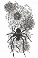 eldritch blasts and spider silk tattoo design idea