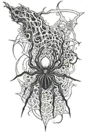 eldritch blasts and spider silk tattoo design idea