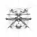 leonardo da vinci helicopter tattoo design idea