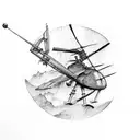 leonardo da vinci helicopter tattoo design idea