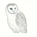 barn owl tattoo design idea