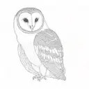barn owl tattoo design idea