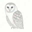 barn owl tattoo design idea