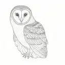 barn owl tattoo design idea