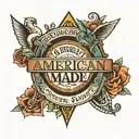 American made lettering tattoo tattoo design idea