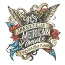 American made lettering tattoo tattoo design idea