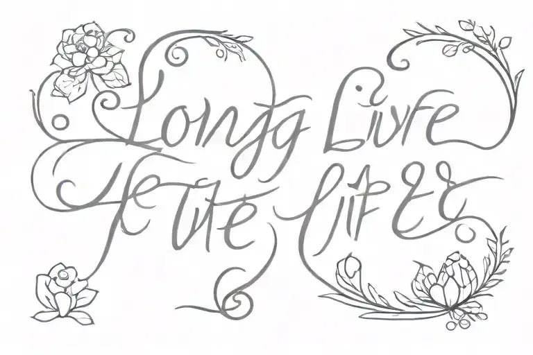 long live life tattoo design idea