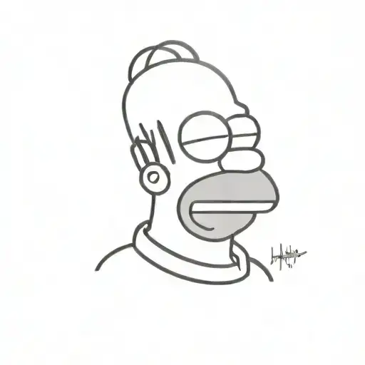 homer simpson  tattoo design idea