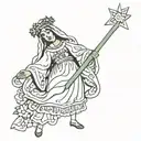 santa lucia born in st croix tattoo design idea